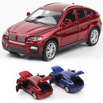 1:32 Модель автомобиля BMW-X6 Легкосплавный Автомобиль, Литая Под давлением Модель Игрушечного Автомобиля, Откидывающаяся Детская Игрушка, Предметы Коллекционирования, Бесплатная доставка