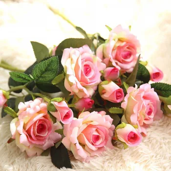 1 шт./лот, искусственные цветы из свежих роз, настоящие розы, для украшения дома на свадьбу ручной работы или День рождения