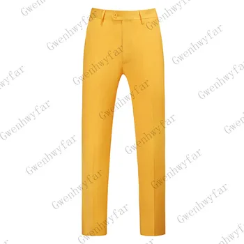 2020 брюки мужские Оранжевые Однотонные Деловые повседневные pantalon homme мужские теплые флисовые брюки Мужская Рабочая Одежда Брюки Плюс Размер