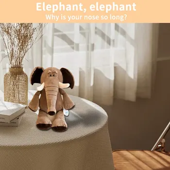 25-сантиметровая Плюшевая кукла-слон с мягкими Милыми большими Ушками, Мультяшные Животные Джунглей, Украшение подушки, игрушка для умиротворения, подарок детям на День рождения