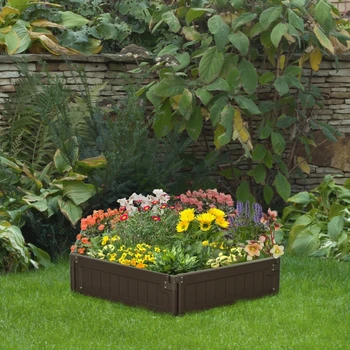 48,5-дюймовая пластиковая клумба для выращивания цветов, трав, овощей для сада, заднего двора