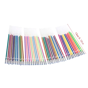 48 цветов, гелевые чернила 0,38 мм, заправки для ручек с блестящими металлическими неоновыми пастельными канцелярскими принадлежностями