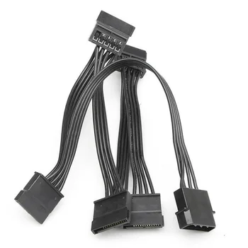 4pin IDE От 1 до 5 SATA 15Pin Портативные практичные Аксессуары для путешествий, легко применяемый блок питания для ПК, компьютер, профессиональный кабель-разветвитель
