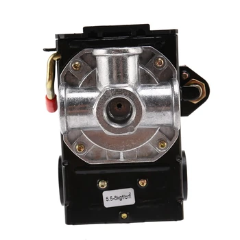 5-8 кг, 4-портовый клапан с переключателем давления на 26 Ампер, воздушный компрессор, сверхмощный Черный Автоматический регулятор давления