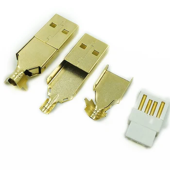 5 шт. Позолоченный разъем Type C USB A, разъем USB B, разъем для задней розетки, разъем для подключения аудиоадаптера HiFi
