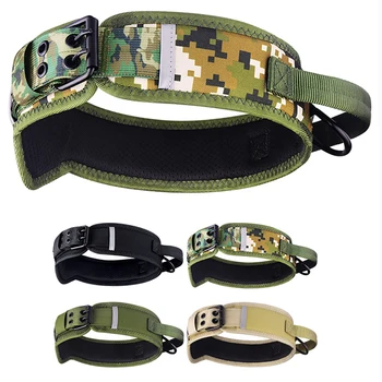 50 шт Черный камуфляж Армейский зеленый нейлоновый тактический ошейник для дрессировки собак средних и крупных размеров