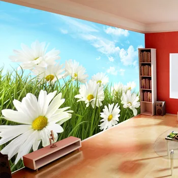 beibehang papel de parede Простые атмосферные обои с цветочным рисунком, фон для телевизора, самоклеящиеся обои, стереоскопическая 3D фреска