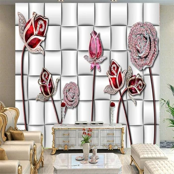 beibehang Papel de parede ювелирные изделия цветок розы ювелирный фон паркет 3d телевизор контрактная большая фреска обои домашний декор