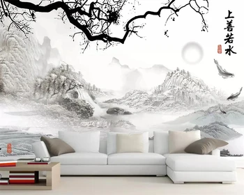 Beibehang Пользовательские обои фреска Китайский телевизор фон настенная живопись домашний декор гостиная спальня фон настенные 3D обои