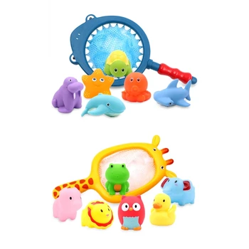 L5YF Детская игра на рыбалку, Игрушка для ловли в ванне, Развивающий Разбрызгиватель воды, Плавающая игрушка, Бассейн, Летний подарок для младенца