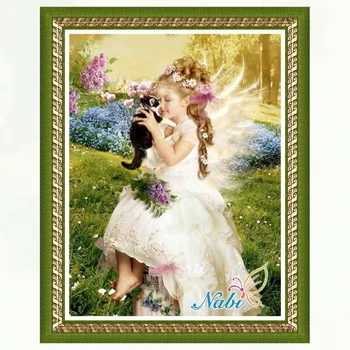 religion angel fairy холст 5d картины своими руками 3652R - Квадратная алмазная мозаика, Алмазная вышивка крестиком