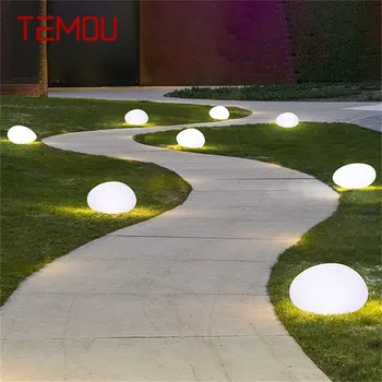 TEMOU Наружные Солнечные фонари для газона Современные креативные Камни Садовая лампа LED Водонепроницаемая IP65 для дома