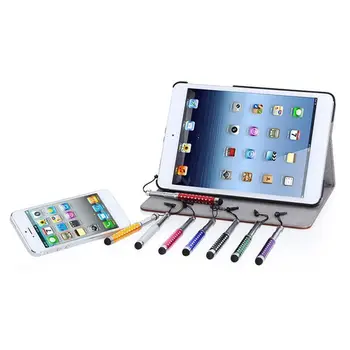 Алмазная выдвижная универсальная ручка с сенсорным экраном, емкостный стилус для смартфона, планшета с пылезащитной заглушкой, 500 шт.