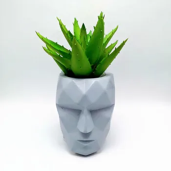 Большая 3D абстрактная ваза с черепом, силиконовая форма, женский держатель для ручек для макияжа 