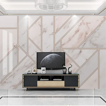 большая фреска wellyu на заказ, современный минималистичный маленький свежий геометрический мраморный фон для телевизора, дивана, фоновых обоев для гостиной