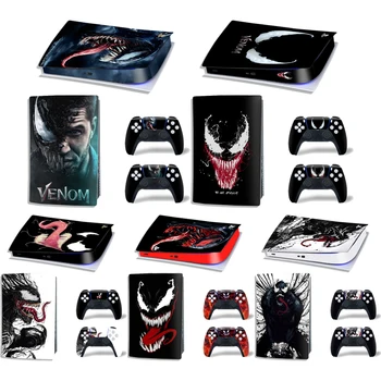 Виниловая наклейка Marvel Venom для игровой консоли PlayStation 5 Digital PS5 PlayStation5, игровая ручка с полным покрытием, защитная пленка