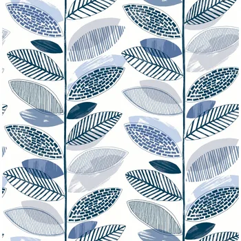 Декоративные наклейки на стены Декор Обои Nyssa Blue Leaves 3d Настенная клейкая панель Украшение комнаты Мебель Настенная бумага