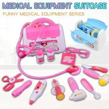 Детский набор из 16 предметов со звуком и светом, аптечка, имитация медицинских инструментов доктора и медсестры, семейная игрушка