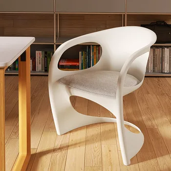 Дизайнерские Обеденные стулья класса люкс в скандинавском стиле, Современный Пластиковый стул для ресторана Nordic Reading, Эргономичная Мебель для кухни в спальне Cadeira
