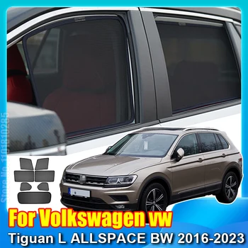 Для Volkswagen VW Tiguan ALLSPACE BW 7-Местный 2016-2023 Солнцезащитный Козырек На Окно автомобиля С защитой от Ультрафиолета Автоматическая Шторка Солнцезащитный Козырек Сетка Сетка
