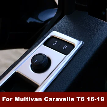 Для VW Transporter T6 Multivan Caravelle 16-19 2x ABS Хромированная панель кнопки подъема стеклоподъемника автомобиля