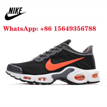Дышащие мужские кроссовки Nike Air Max Plus Tn, легкая спортивная обувь AJ4114-001 черного цвета