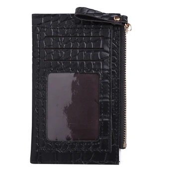 Женский кошелек из искусственной кожи с рисунком Аллигатора, держатель для карт, винтажный мини-кошелек контрастного цвета