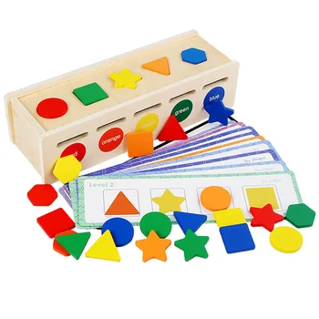 Игрушки для сортировки детских фигурок, Деревянные игрушки Монтессори, Красочные фигурные блоки, игра для сортировки, Познавательная доска для подбора детских развивающих игрушек