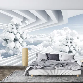 Индивидуальные 3D обои и наклейки на стены для абстрактного архитектурного пространства, обустройства гостиной и спальни