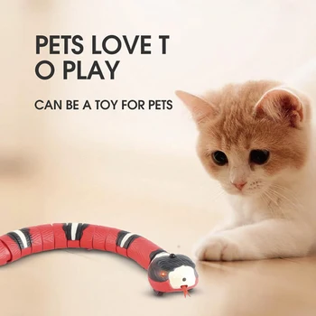 Интерактивные умные сенсорные игрушки для кошек-змей, Электрические Интерактивные Игрушки для кошек, USB-зарядка, Аксессуары для кошек, Игровые игрушки для домашних собак