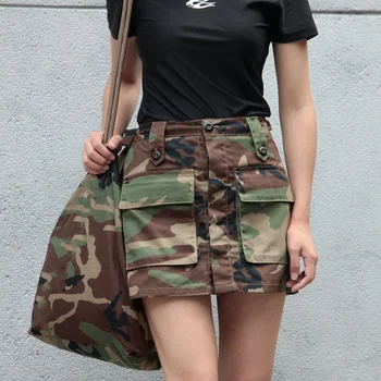 Камуфляжная тактическая короткая юбка женская хлопковая износостойкая юбка с большим карманом Армейские фанаты уличной боевой подготовки Военная одежда