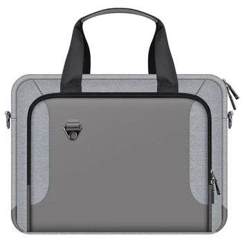 Качественные сумки для ноутбуков из ткани Оксфорд плюс кожаные сумки для ноутбуков для мужчин, стильная сумка для ноутбука для мужчин