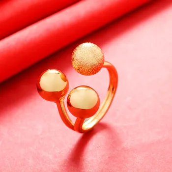 Кольца из Дубайского золота 24 карат для женщин, свадебные украшения, женские кольца для девочек, подарки для новобрачных, Африканские, Дубайские, Французские
