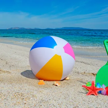 Красочные надувные шары для игры в бассейне, водные игровые шары, 40-сантиметровый надувной пляжный мяч из ПВХ для детских веселых игр