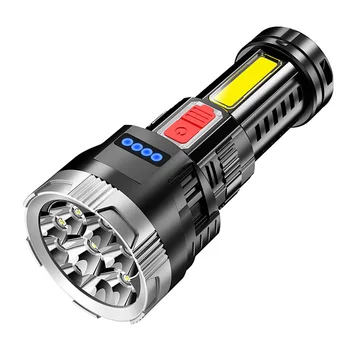 Многофункциональные светодиодные фонари высокой мощности USB Аккумуляторная батарея Долговечные лампы Портативный Телескопический фонарь для кемпинга