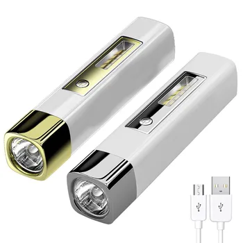Мощный светодиодный фонарик USB Перезаряжаемый фонарик Power Bank Наружное освещение Дальнобойный фонарь Кемпинговый фонарь
