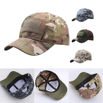 Мужская кепка, уличные бейсболки, Камуфляжная военная регулируемая шляпа, Охотничья, рыболовная, армейская, Унисекс, Летние камуфляжные шляпы
