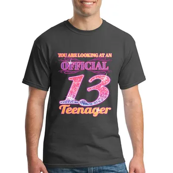 Мужские футболки Забавные 13-летние Официальные Подростковые Футболки с принтом 13th Birthday Girls, Мужские Футболки в стиле Хип-Хоп С круглым вырезом, новые футболки 5XL