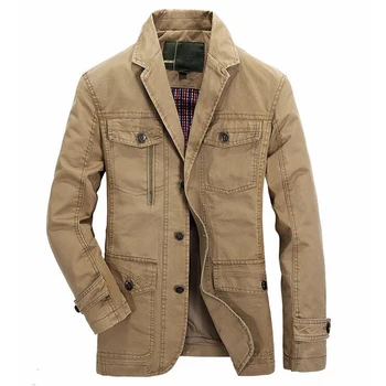 Мужской повседневный блейзер из промытого хлопка, брендовая военная куртка, блейзеры, мужской весенне-осенний костюм, пальто, мужской блейзер, куртки casaco masculino