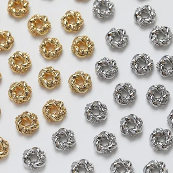 Набор для сохранения цвета настоящего золота с гальваническим покрытием 14K, бусины-распорки из циркона, ожерелье из бисера ручной работы, аксессуары для браслетов