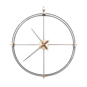 Настенные часы Металлические Роскошные Большие Скандинавские Часы Настенный Декор для дома Бесшумные Золотые Часы Декоративный подарок для гостиной