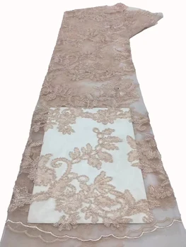 Новая легкая серия французского тюля с вышивкой, модное вечернее платье с вышивкой бисером, cheongsam 5 ярдов