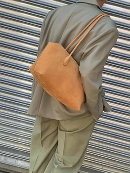 Новая модная простая кожаная сумка для пригородных поездок большой емкости на одно плечо