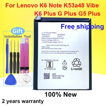 Новый Высококачественный Аккумулятор BL270 Для Телефона Lenovo K6 Note K53a48 Vibe K6 Plus G Plus G5 Plus Быстрая Доставка С Номером Отслеживания