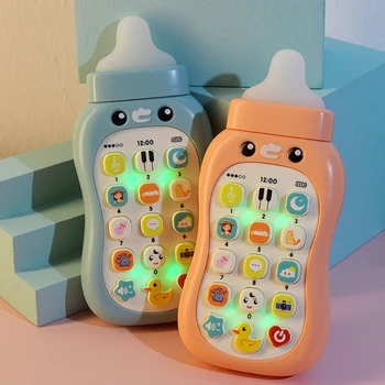 Новый интеллектуальный обучающий мобильный телефон, музыкальная игрушка-бутылочка, имитирующая соску-пустышку для мальчиков и девочек старше 1 года