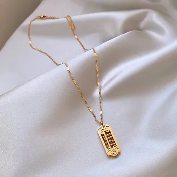 Ожерелье с подвеской LW Abacus, золотой женский дизайн, маленькая цепочка для ключиц, новое ожерелье-цепочка для свитера tide 2022
