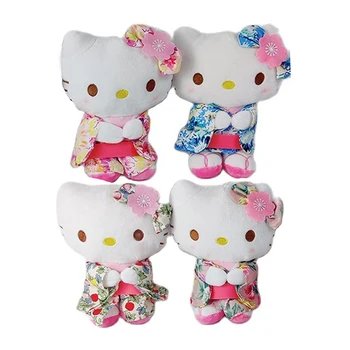 Оптовая продажа 12 шт./лот 8-дюймовое милое животное кимоно Кошка Мягкие куклы Плюшевые игрушки Подарки для девочек