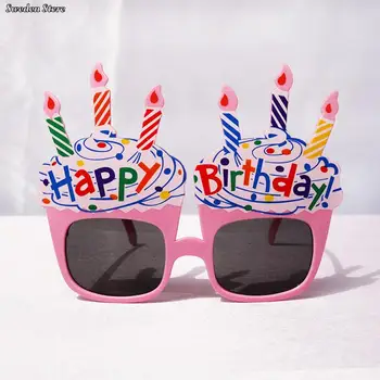 Очки с днем рождения Реквизит для фотобудки Пластиковые очки для вечеринки по случаю дня рождения, детские принадлежности для вечеринок, аксессуары для вечеринок