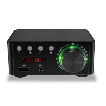 Плата усилителя Bluetooth Hi-Fi 5,0 50WX2 Стерео цифровой аудиоусилитель Amplificador для домашнего кинотеатра USB TF-плеер