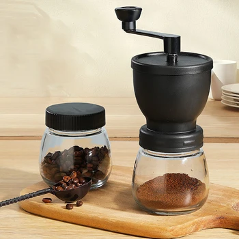 Портативная ручная кофемолка с керамическим сердечником Удлиненной ручкой Кухонная техника для дома, офиса, деловой поездки и путешествий